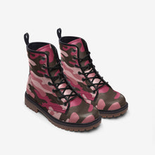 将图片加载到图库查看器,Pink Camouflage Casual Leather Lightweight boots MT by The Photo Access