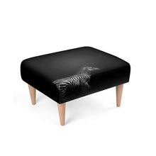 Load image into Gallery viewer, Zebra Running at Night Footstool by The Photo Access