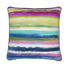 Cargar imagen en el visor de la galería, Colorful Oil Paint Stripes Pillow by The Photo Access