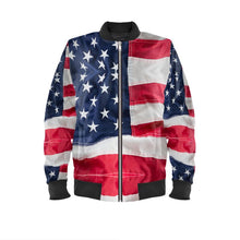 Load image into Gallery viewer, USA Flag Mens Bomber Jacket by The Photo Access