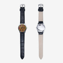 Load image into Gallery viewer, Abstract Red & Yellow Geometric Classic Fashion Unisex Print Silver Quartz Watch by The Photo Access