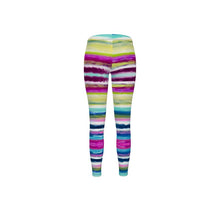 Load image into Gallery viewer, Colorful Oil Paint Stripes Leggings by The Photo Access