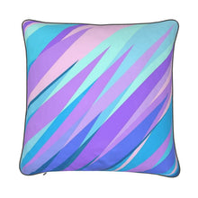 将图片加载到图库查看器,Blue Pink Abstract Eighties Pillow by The Photo Access