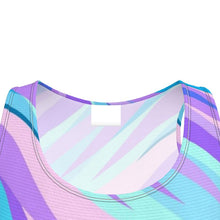 Load image into Gallery viewer, Blue Pink Abstract Eighties Skater Dress by The Photo Access