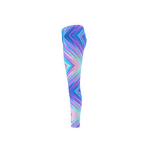 Load image into Gallery viewer, Blue Pink Abstract Eighties Leggings by The Photo Access