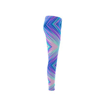 Load image into Gallery viewer, Blue Pink Abstract Eighties Leggings by The Photo Access