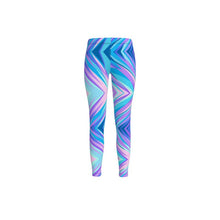 Load image into Gallery viewer, Blue Pink Abstract Eighties Leggings by The Photo Access