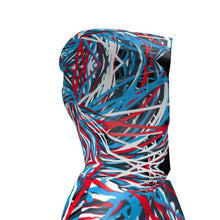 Load image into Gallery viewer, Colorful Thin Lines Art Womens Hooded Rain Mac by The Photo Access