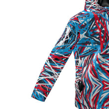 Load image into Gallery viewer, Colorful Thin Lines Art Womens Hooded Rain Mac by The Photo Access