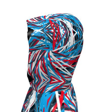 Load image into Gallery viewer, Colorful Thin Lines Art Womens Hooded Rain Mac by The Photo Access