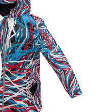 Load image into Gallery viewer, Colorful Thin Lines Art Womens Hooded Rain Mac by The Photo Access