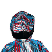 Load image into Gallery viewer, Colorful Thin Lines Art Womens Hooded Rain Mac by The Photo Access