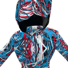 Load image into Gallery viewer, Colorful Thin Lines Art Womens Hooded Rain Mac by The Photo Access