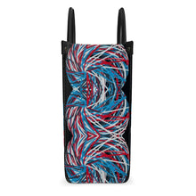 Load image into Gallery viewer, Colorful Thin Lines Art Leather Shopper Bag by The Photo Access