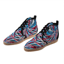 Load image into Gallery viewer, Colorful Thin Lines Art Hi Top Espadrilles by The Photo Access