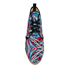 Load image into Gallery viewer, Colorful Thin Lines Art Hi Top Espadrilles by The Photo Access