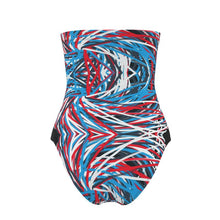 Load image into Gallery viewer, Colorful Thin Lines Art Strapless Swimsuit by The Photo Access