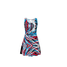 Load image into Gallery viewer, Colorful Thin Lines Art Skater Dress by The Photo Access