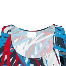 Load image into Gallery viewer, Colorful Thin Lines Art Skater Dress by The Photo Access