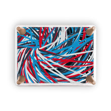 将图片加载到图库查看器,Colorful Thin Lines Art Footstool by The Photo Access