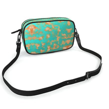 Load image into Gallery viewer, Aqua & Gold Modern Artistic Digital Pattern Camera Bag by The Photo Access