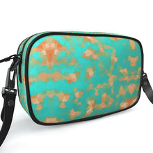 Load image into Gallery viewer, Aqua & Gold Modern Artistic Digital Pattern Camera Bag by The Photo Access