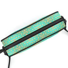 Load image into Gallery viewer, Aqua & Gold Modern Artistic Digital Pattern Camera Bag by The Photo Access
