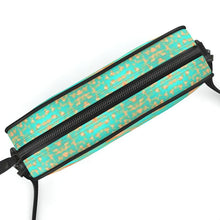 Load image into Gallery viewer, Aqua & Gold Modern Artistic Digital Pattern Camera Bag by The Photo Access