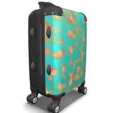 Load image into Gallery viewer, Aqua & Gold Modern Artistic Digital Pattern Luggage by The Photo Access