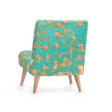 Load image into Gallery viewer, Aqua & Gold Modern Artistic Digital Pattern Occasional Chair by The Photo Access
