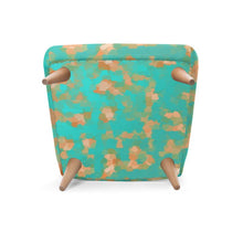 Load image into Gallery viewer, Aqua & Gold Modern Artistic Digital Pattern Occasional Chair by The Photo Access