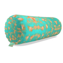 将图片加载到图库查看器,Aqua & Gold Modern Artistic Digital Pattern Big Bolster Cushion by The Photo Access
