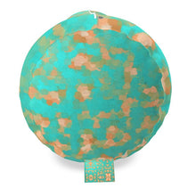将图片加载到图库查看器,Aqua & Gold Modern Artistic Digital Pattern Big Bolster Cushion by The Photo Access