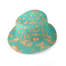 Load image into Gallery viewer, Aqua & Gold Modern Artistic Digital Pattern Bucket Hat by The Photo Access
