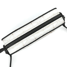 Lade das Bild in den Galerie-Viewer, Abstract White Polygon with Gold Line Camera Bag by The Photo Access