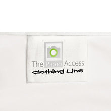 Load image into Gallery viewer, Abstract White Polygon with Gold Line Wrap Dress by The Photo Access