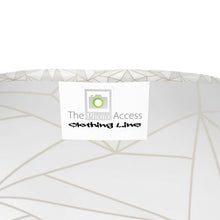 Load image into Gallery viewer, Abstract White Polygon with Gold Line Ladies Cut and Sew T-Shirt by The Photo Access