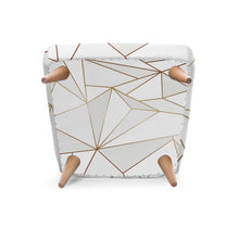 Load image into Gallery viewer, Abstract White Polygon with Gold Line Occasional Chair by The Photo Access