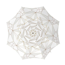 Lade das Bild in den Galerie-Viewer, Abstract White Polygon with Gold Line Umbrella by The Photo Access