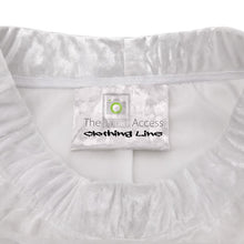 Load image into Gallery viewer, Abstract White Polygon with Gold Line Pencil Skirt by The Photo Access