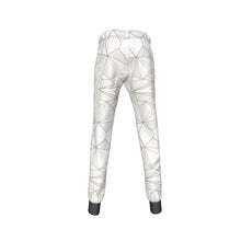 Cargar imagen en el visor de la galería, Abstract White Polygon with Gold Line Womens Sweatpants by The Photo Access
