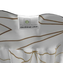 Cargar imagen en el visor de la galería, Abstract White Polygon with Gold Line Womens Blouse by The Photo Access