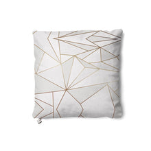 Cargar imagen en el visor de la galería, Abstract White Polygon with Gold Line Pillows Set by The Photo Access