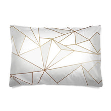Cargar imagen en el visor de la galería, Abstract White Polygon with Gold Line Pillow Cases by The Photo Access