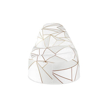 Cargar imagen en el visor de la galería, Abstract White Polygon with Gold Line Bean Bags by The Photo Access