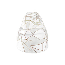 Cargar imagen en el visor de la galería, Abstract White Polygon with Gold Line Bean Bags by The Photo Access