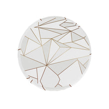 Cargar imagen en el visor de la galería, Abstract White Polygon with Gold Line Bean Bags by The Photo Access