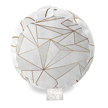 Lade das Bild in den Galerie-Viewer, Abstract White Polygon with Gold Line Big Bolster Cushion by The Photo Access