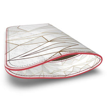 Загрузить изображение в средство просмотра галереи, Abstract White Polygon with Gold Line Leather Glasses Case by The Photo Access