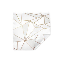 Load image into Gallery viewer, Abstract White Polygon with Gold Line Hard Glasses Case by The Photo Access